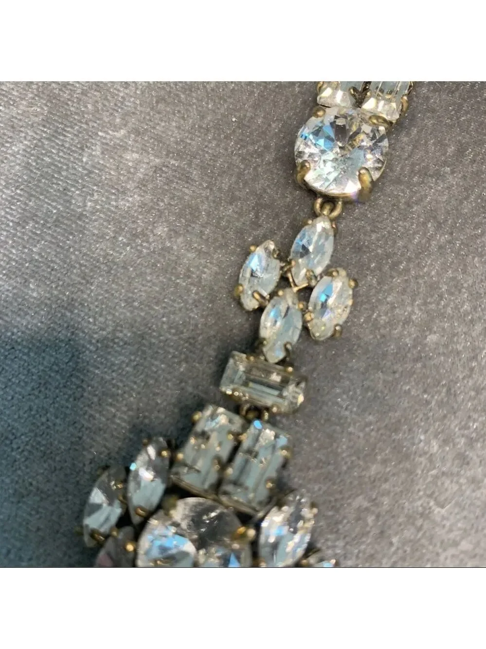 J. Crew Vintage Clear Crystal Rhinestone Bracelet